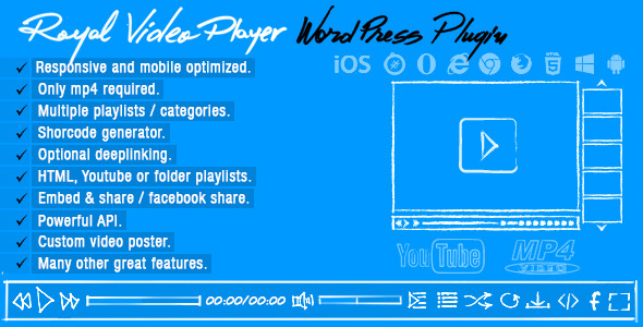 Royal Video Player Wordpress Plugin Preview - Rating, Reviews, Demo & Download