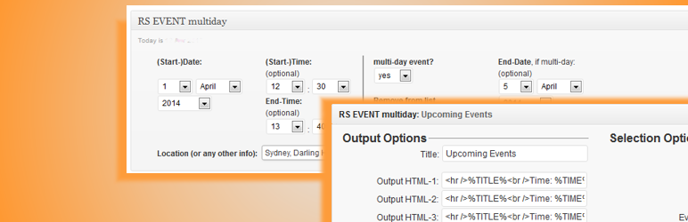 RS EVENT Multiday Preview Wordpress Plugin - Rating, Reviews, Demo & Download