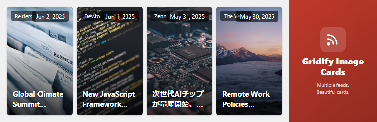 Rssemble Cards For RSS Feeds Preview Wordpress Plugin - Rating, Reviews, Demo & Download
