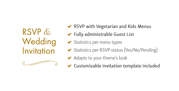 RSVP And Wedding Invitation WordPress Plugin Preview - Rating, Reviews, Demo & Download