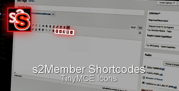 S2S – S2Member TinyMCE Shorcode Icons Preview Wordpress Plugin - Rating, Reviews, Demo & Download