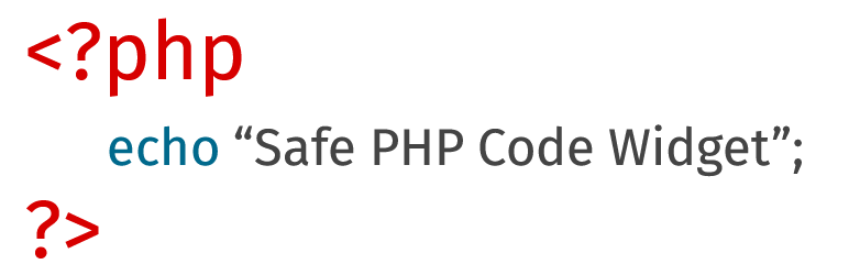 Safe PHP Code Widget Preview Wordpress Plugin - Rating, Reviews, Demo & Download
