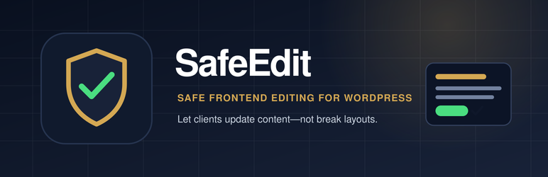 SafeEdit Preview Wordpress Plugin - Rating, Reviews, Demo & Download