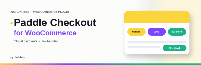 SaleMint Paddle Checkout For WooCommerce Preview Wordpress Plugin - Rating, Reviews, Demo & Download