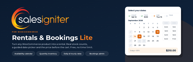 Sales Igniter Rentals & Bookings Lite Preview Wordpress Plugin - Rating, Reviews, Demo & Download