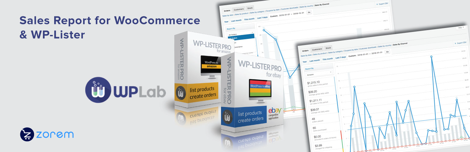 Sales Report For WooCommerce & WP-Lister Preview Wordpress Plugin - Rating, Reviews, Demo & Download