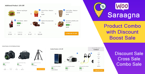 Saraggna | WooCommerce Product Combo With Discount Boost Sale Plugin (Cross Sell) Preview - Rating, Reviews, Demo & Download