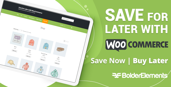 Save For Later With WooCommerce Preview Wordpress Plugin - Rating, Reviews, Demo & Download