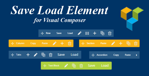 Save Load Element For Visual Composer Preview Wordpress Plugin - Rating, Reviews, Demo & Download