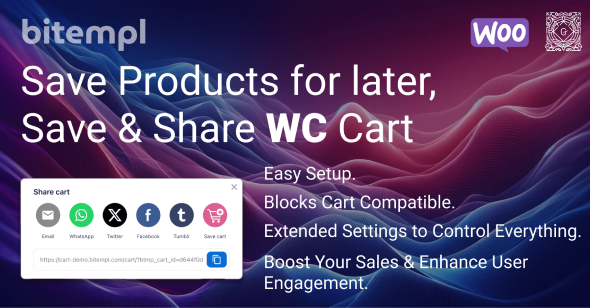 Save Products For Later, Save & Share WooCommerce Cart Preview Wordpress Plugin - Rating, Reviews, Demo & Download