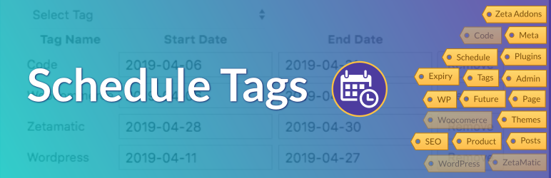Schedule Tags Preview Wordpress Plugin - Rating, Reviews, Demo & Download