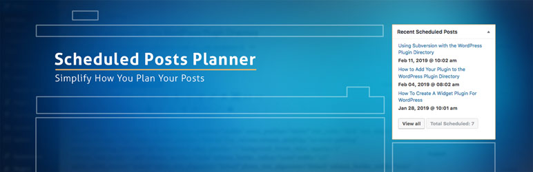 Scheduled Posts Planner Preview Wordpress Plugin - Rating, Reviews, Demo & Download