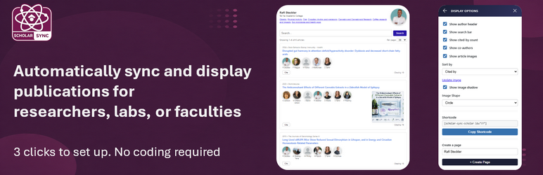 Scholar Sync Preview Wordpress Plugin - Rating, Reviews, Demo & Download