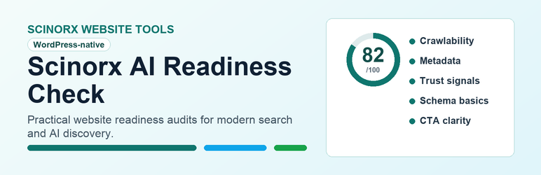 Scinorx AI Readiness Check Preview Wordpress Plugin - Rating, Reviews, Demo & Download