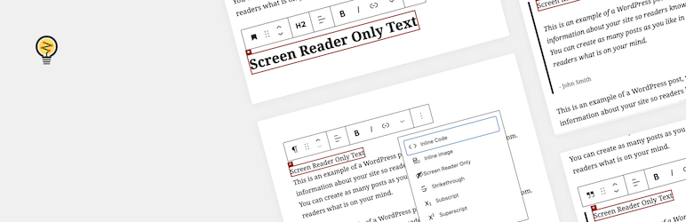 Screen Reader Text Format Preview Wordpress Plugin - Rating, Reviews, Demo & Download