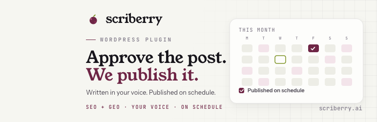 Scriberry Preview Wordpress Plugin - Rating, Reviews, Demo & Download