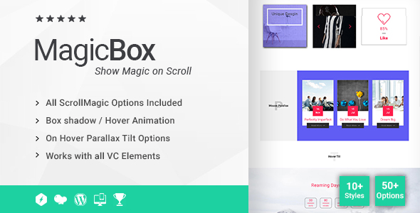 Scroll Magic And Special Effects Magic Box For WPBakery Page Builder Preview Wordpress Plugin - Rating, Reviews, Demo & Download