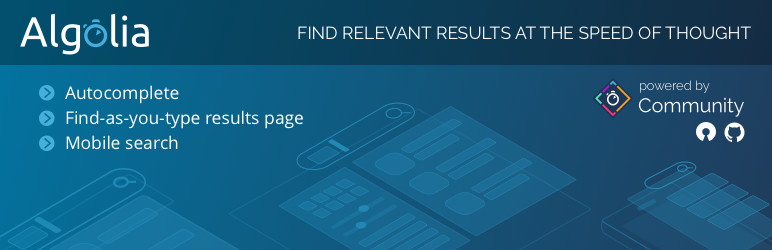 Search By Algolia – Instant & Relevant Results Preview Wordpress Plugin - Rating, Reviews, Demo & Download