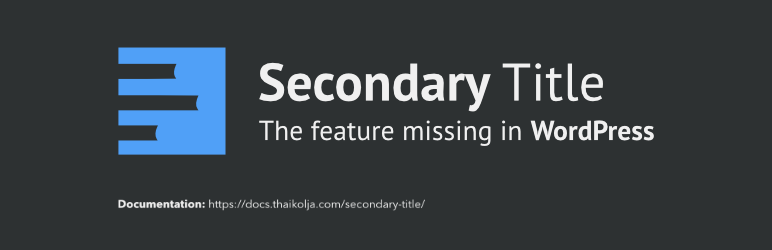 Secondary Title Preview Wordpress Plugin - Rating, Reviews, Demo & Download