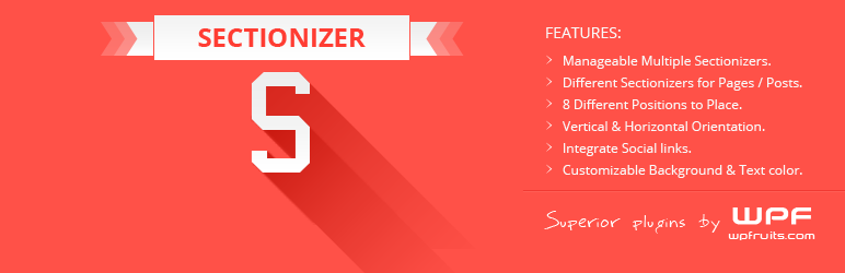 Sectionizer WordPress Plugin Preview - Rating, Reviews, Demo & Download