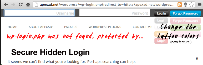 Secure Hidden Login Preview Wordpress Plugin - Rating, Reviews, Demo & Download