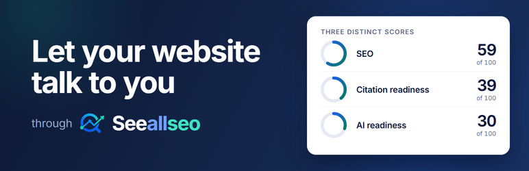 Seeallseo – Page SEO & AI GEO Readiness Audit Preview Wordpress Plugin - Rating, Reviews, Demo & Download