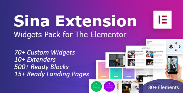 SEFE – Sina Extension For Elementor Preview Wordpress Plugin - Rating, Reviews, Demo & Download