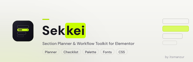 Sekkei – Section Planner & Workflow Toolkit For Elementor Preview Wordpress Plugin - Rating, Reviews, Demo & Download
