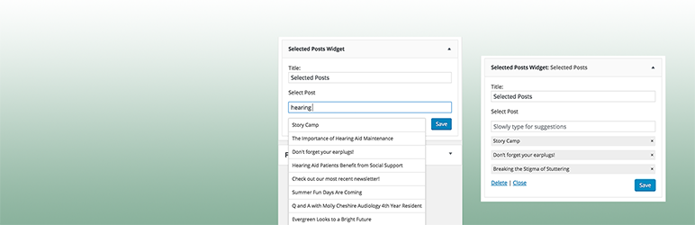 Selected Posts Widget Preview Wordpress Plugin - Rating, Reviews, Demo & Download