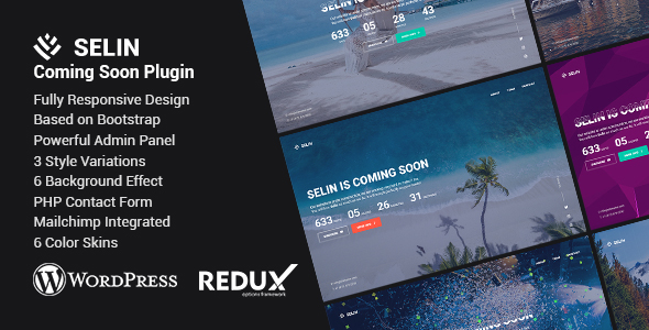 Selin – Creative Coming Soon WordPress Plugin Preview - Rating, Reviews, Demo & Download