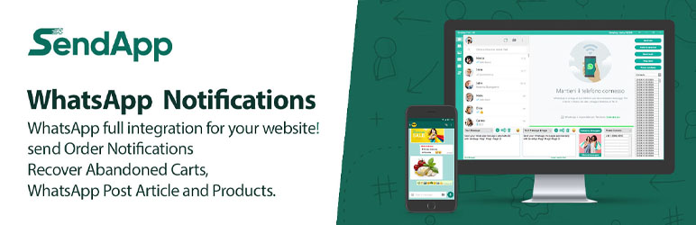 SendApp Notification – Notifications On Orders And Abandoned Carts For WooCommerce Wordpress Plugin - Rating, Reviews, Demo & Download