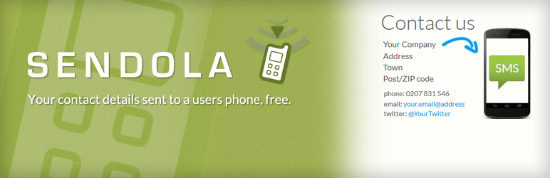 Sendola – Contact Form Widget – Send To Phone Preview Wordpress Plugin - Rating, Reviews, Demo & Download