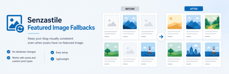 Senzastile Featured Image Fallbacks Preview Wordpress Plugin - Rating, Reviews, Demo & Download