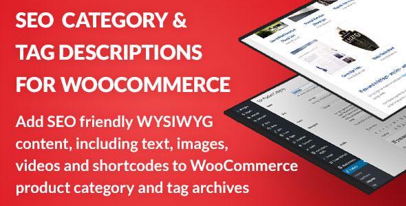 SEO Category And Tag Descriptions For WooCommerce Preview Wordpress Plugin - Rating, Reviews, Demo & Download