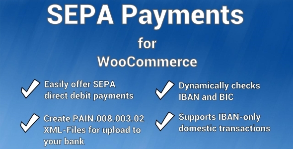 SEPA Payment Gateway For WooCommerce Preview Wordpress Plugin - Rating, Reviews, Demo & Download