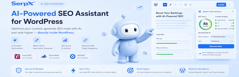 SerpX AI SEO Assistant Preview Wordpress Plugin - Rating, Reviews, Demo & Download
