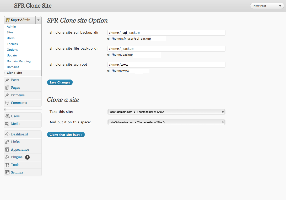 SFR Clone Site Preview Wordpress Plugin - Rating, Reviews, Demo & Download