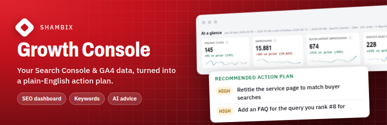 Shambix Growth Console Preview Wordpress Plugin - Rating, Reviews, Demo & Download
