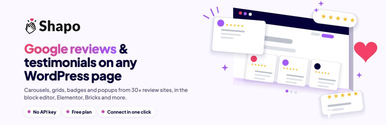 Shapo – Review & Testimonial Widgets For Google And More Preview Wordpress Plugin - Rating, Reviews, Demo & Download