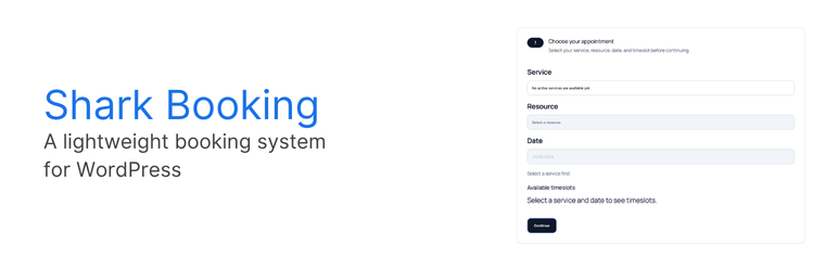 Shark Booking By Carson Preview Wordpress Plugin - Rating, Reviews, Demo & Download