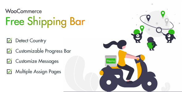 Shipio – WooCommerce Free Shipping Bar Preview Wordpress Plugin - Rating, Reviews, Demo & Download