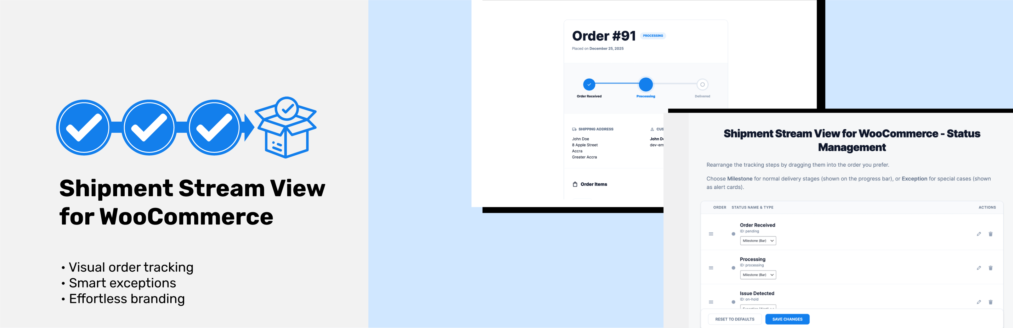Shipment Stream View For WooCommerce Preview Wordpress Plugin - Rating, Reviews, Demo & Download
