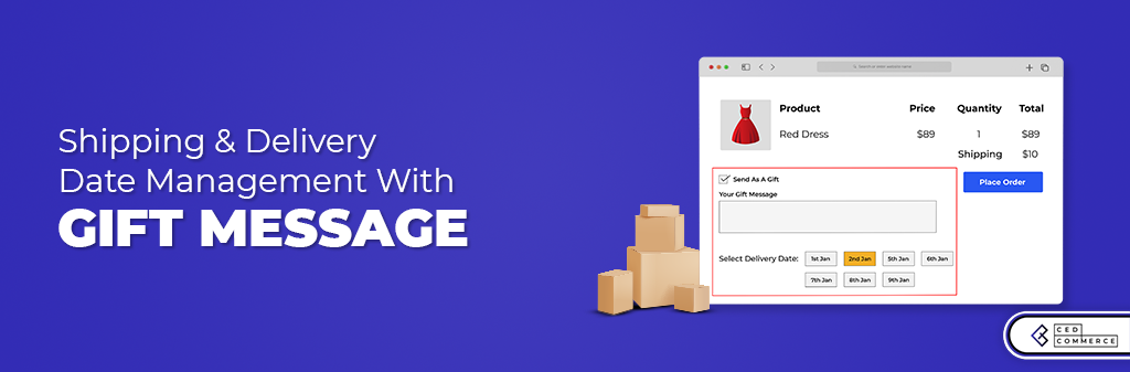Shipping & Delivery Date Management With Gift Message Preview Wordpress Plugin - Rating, Reviews, Demo & Download