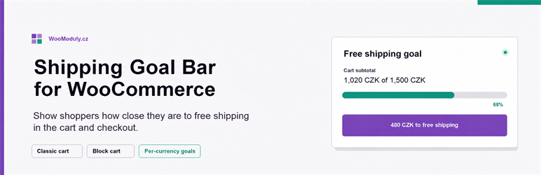 Shipping Goal Bar For WooCommerce Preview Wordpress Plugin - Rating, Reviews, Demo & Download