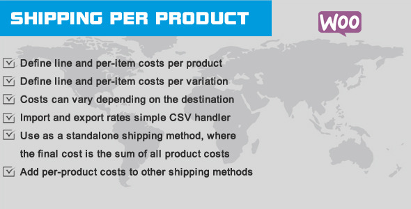 Shipping Per Product Preview Wordpress Plugin - Rating, Reviews, Demo & Download