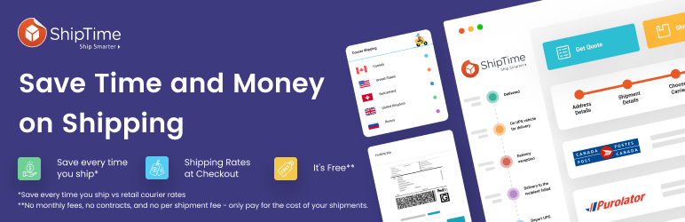ShipTime: Discounted Shipping Rates Preview Wordpress Plugin - Rating, Reviews, Demo & Download