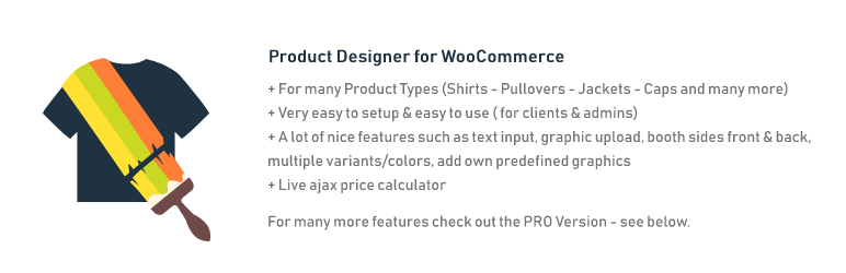 Shirt Product Designer For WooCommerce Preview Wordpress Plugin - Rating, Reviews, Demo & Download