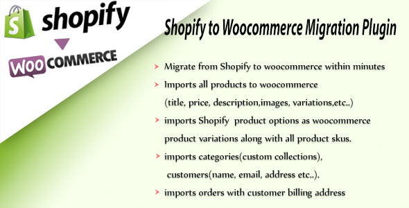 Shopify To Woocommerce Importer Preview Wordpress Plugin - Rating, Reviews, Demo & Download