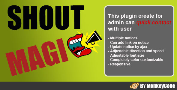Shout Magic – Notices Slider WordPress Plugin Preview - Rating, Reviews, Demo & Download