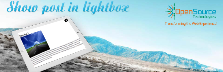 Show Post In Lightbox Preview Wordpress Plugin - Rating, Reviews, Demo & Download